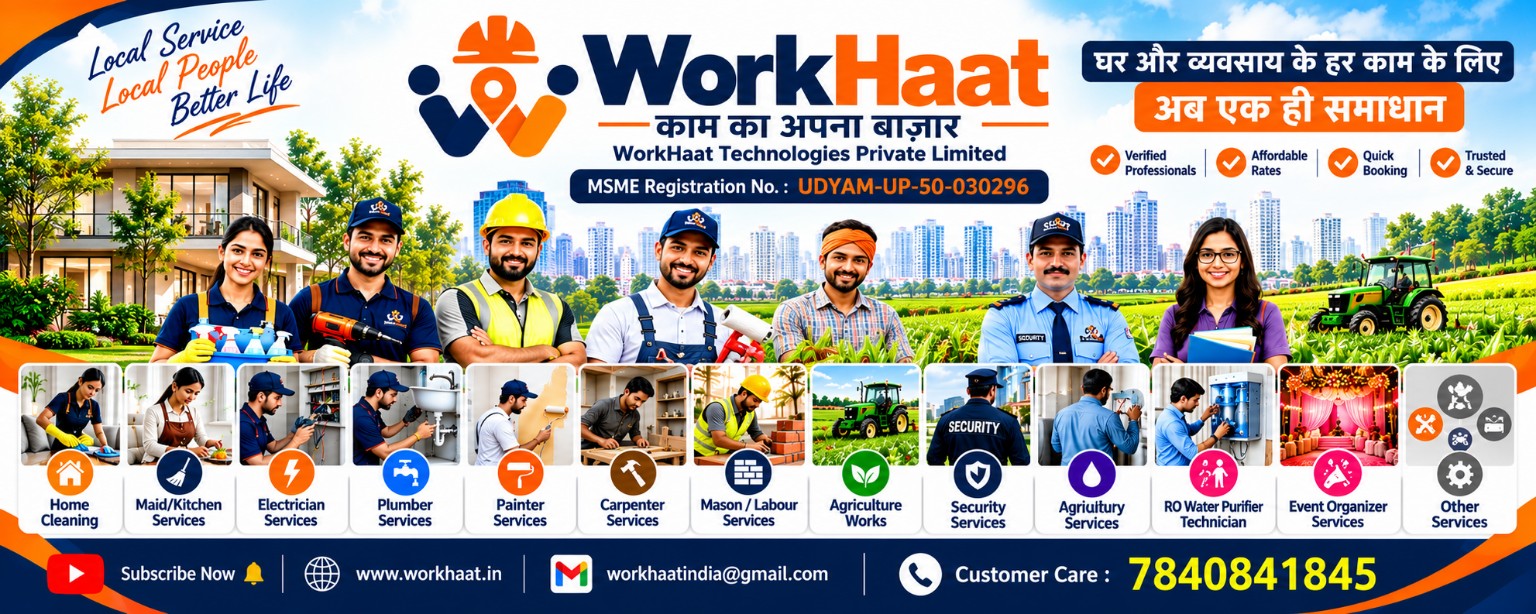 WorkHaat service professionals banner