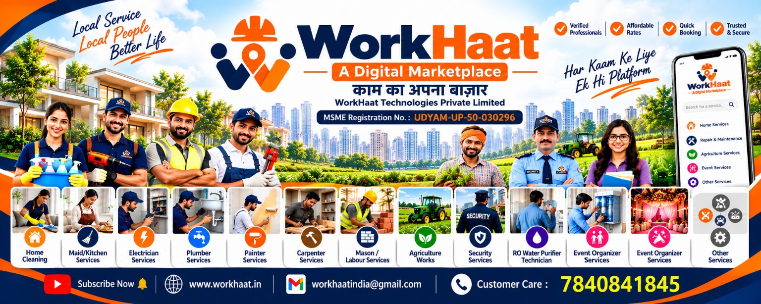 WorkHaat website promotional banner